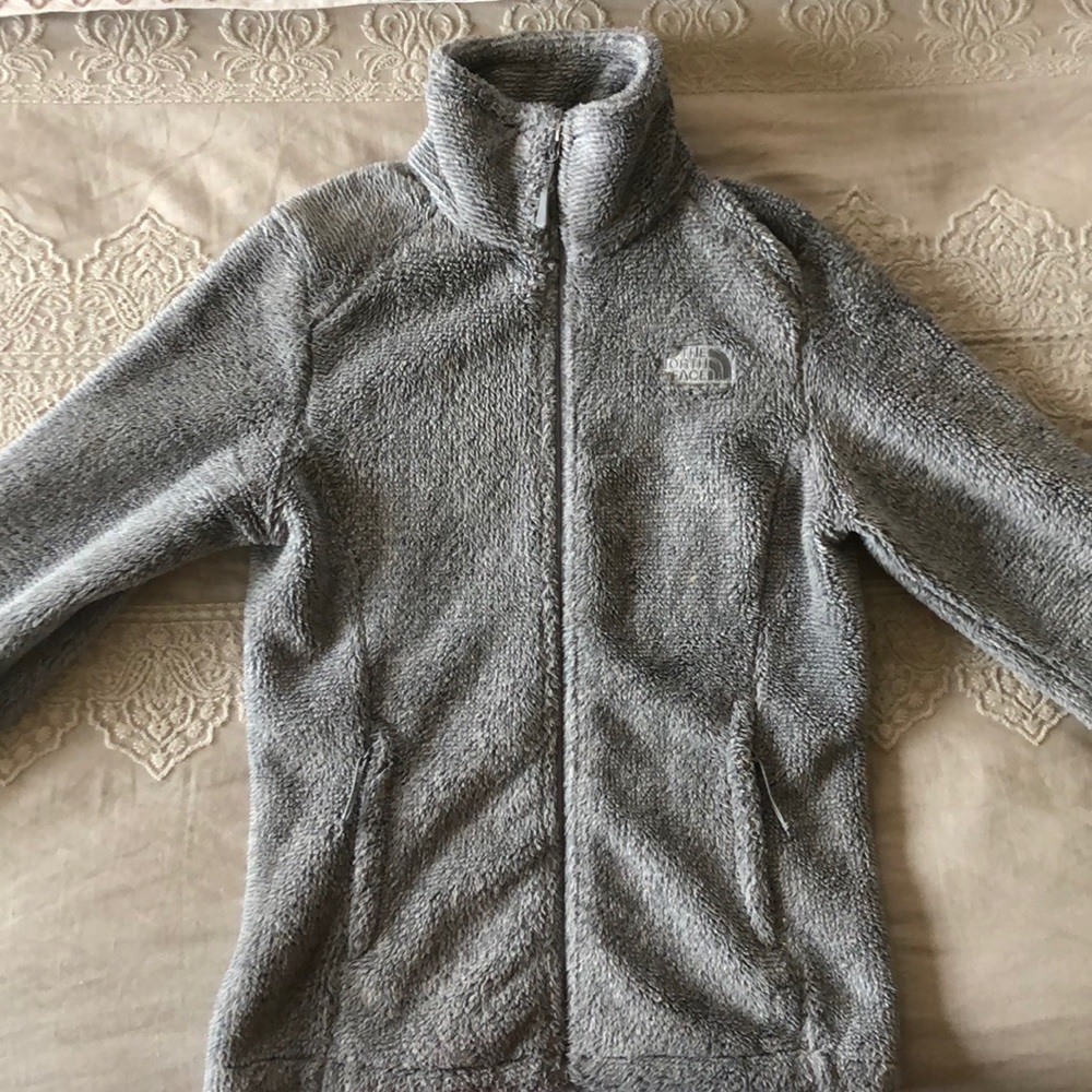 Gray North Face Fleece Zip-Up